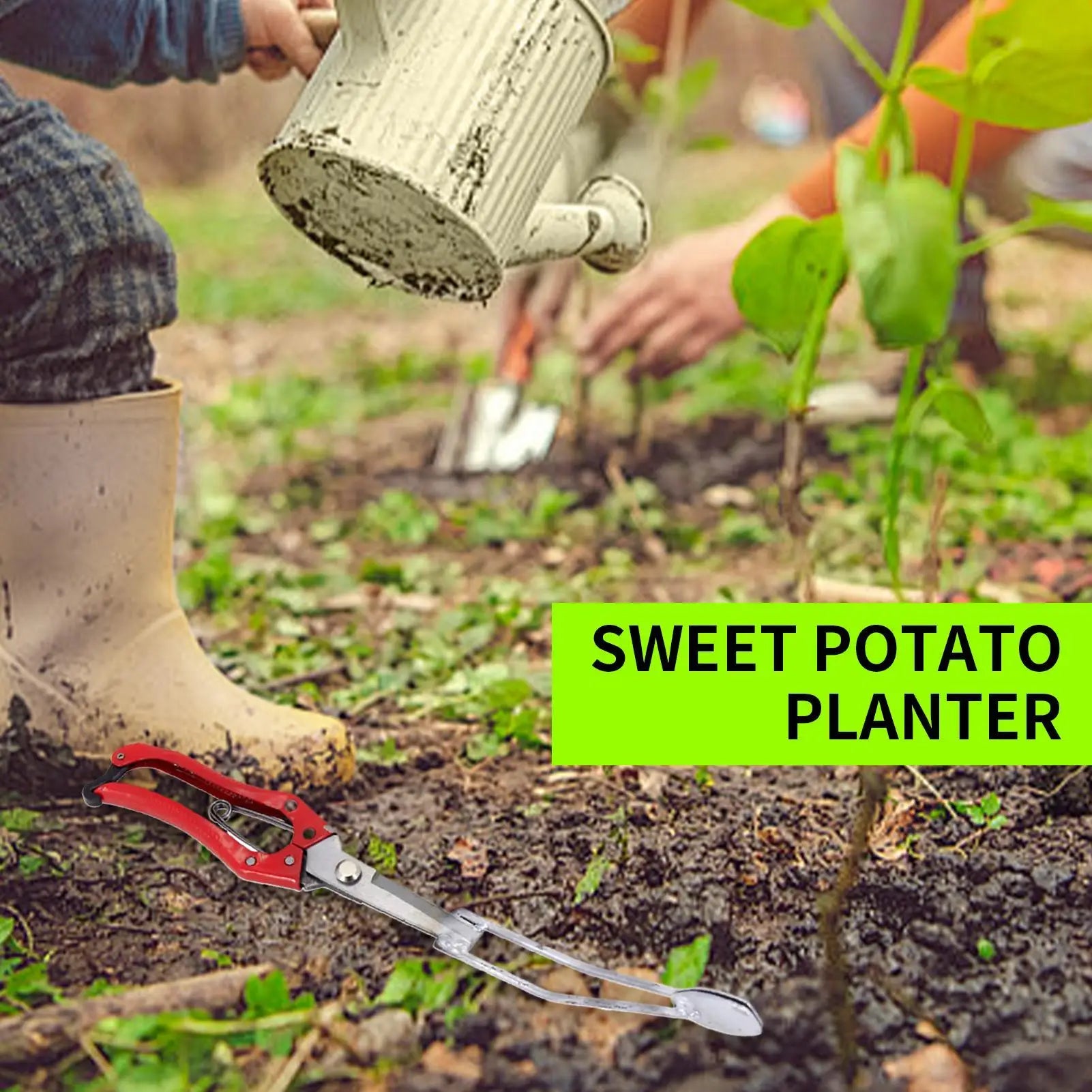 Seedling Planter Tool Comfortable Manual Handled Transplanting Corn Qme