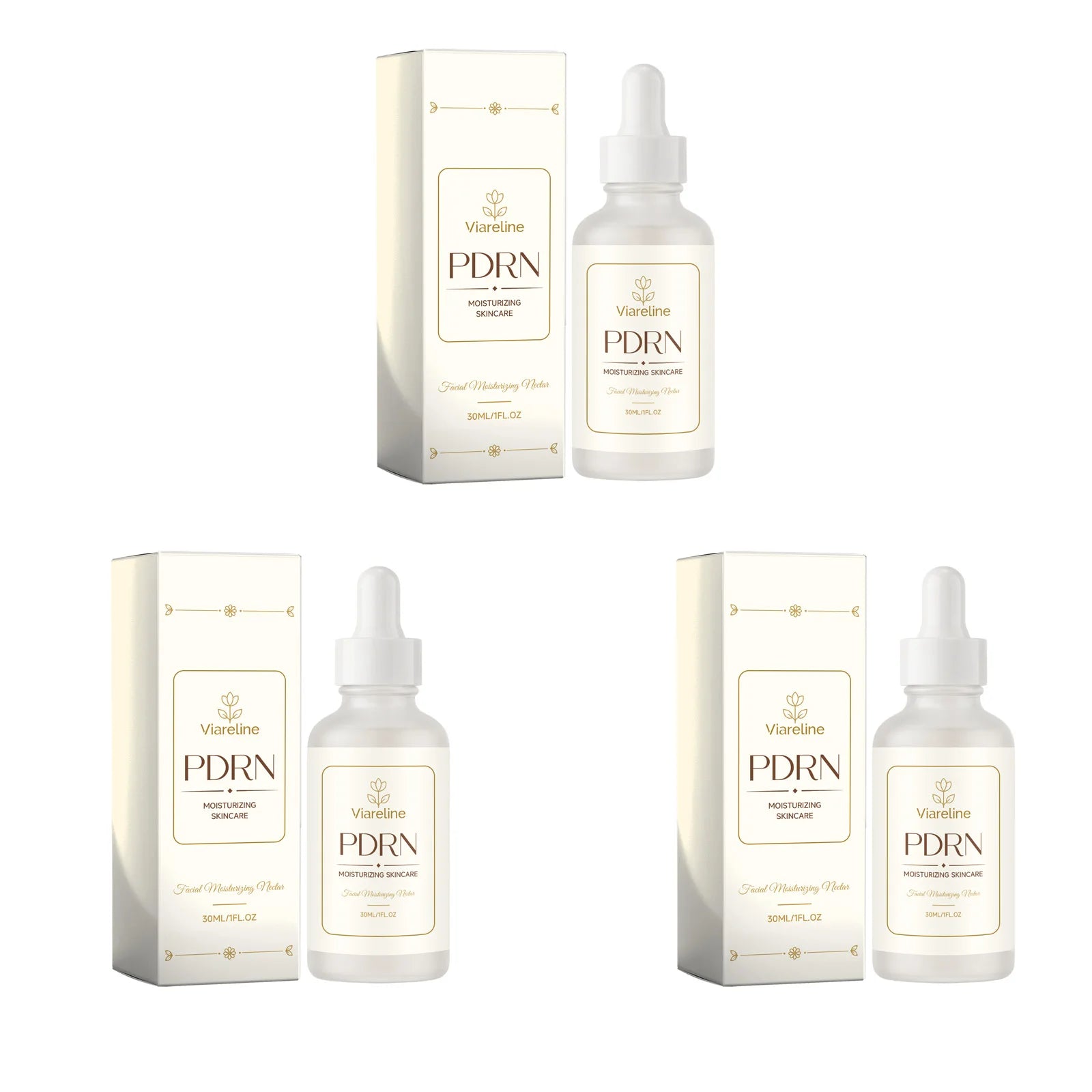 Viareline Facial Moisturizing Serum Improve Dullness Repair Dryness Qme 3 X 30ml Boxed
