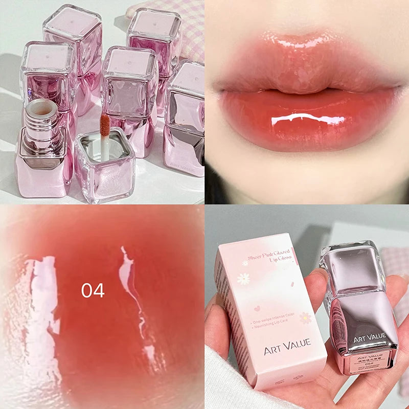 Art Value Mirror Shine Lip Gloss Hydrating Moisturizing Long-lasting Qme AE810-4