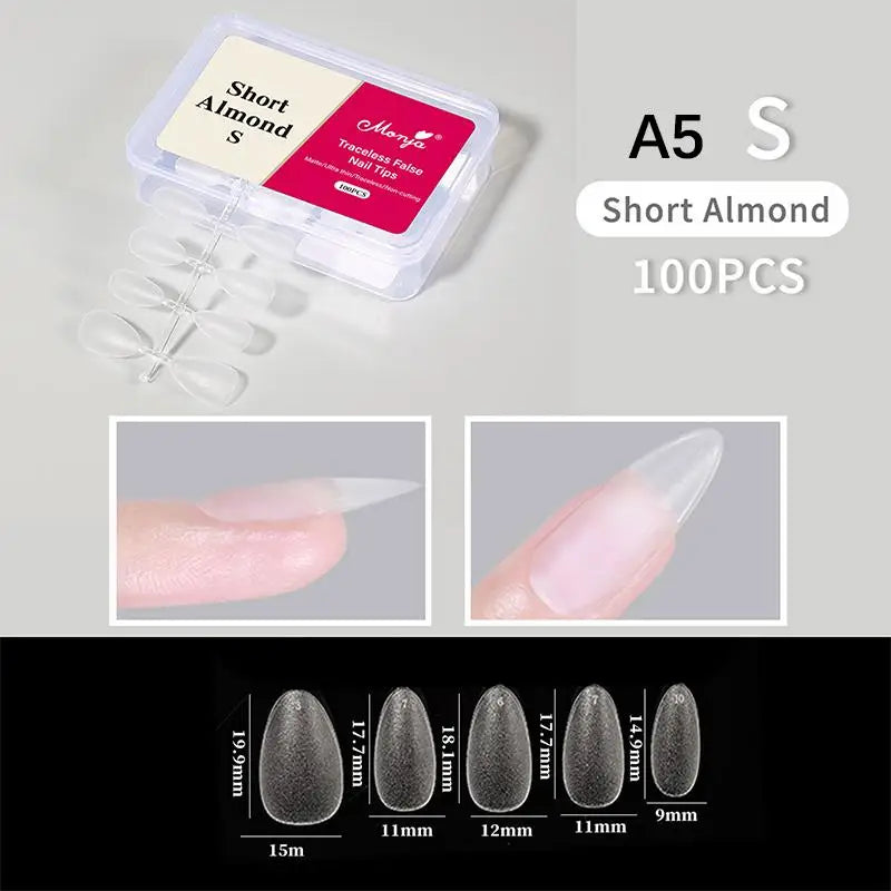 Soft Gel Nail Tips Full Cover Press Fake Nails Professional Supplies Qme A5