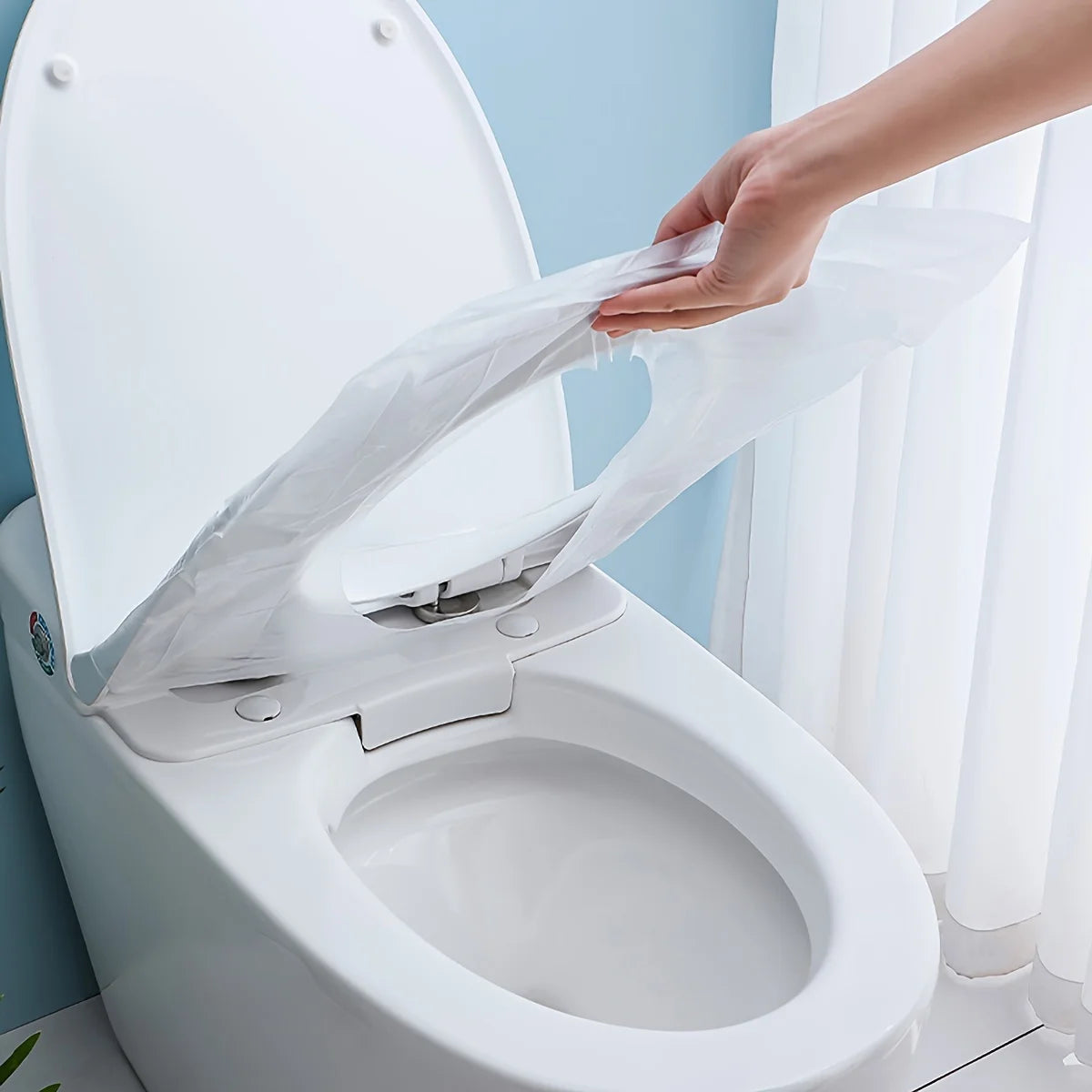 Travel Disposable Toilet Seat Covers - Waterproof Plastic Toilet Seat Protectors for Hygiene Qme