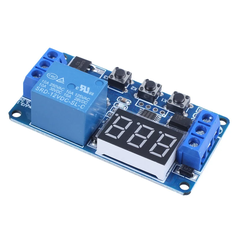 A02F-3X Automation DC 12V LED Display Digital Delay Timer Control Switch Relay Module Qme