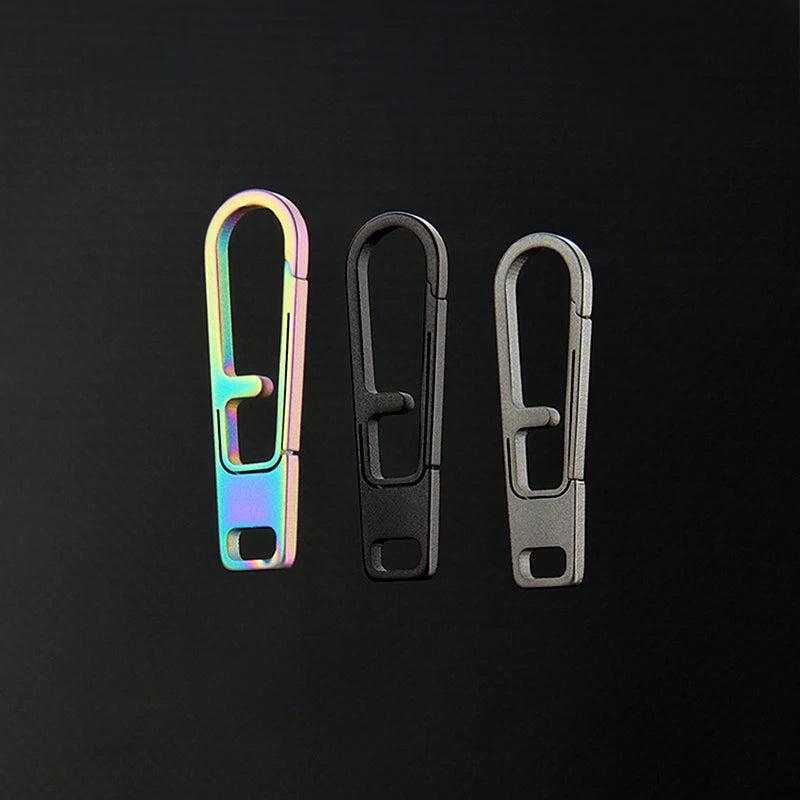 Titanium Alloy Zipper Puller Header Accessories Connector Keychain Qme