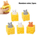 Cheese Mouse Squishy Toy Slow Rebound Stress Ball Cute Interactive Qme Yellow