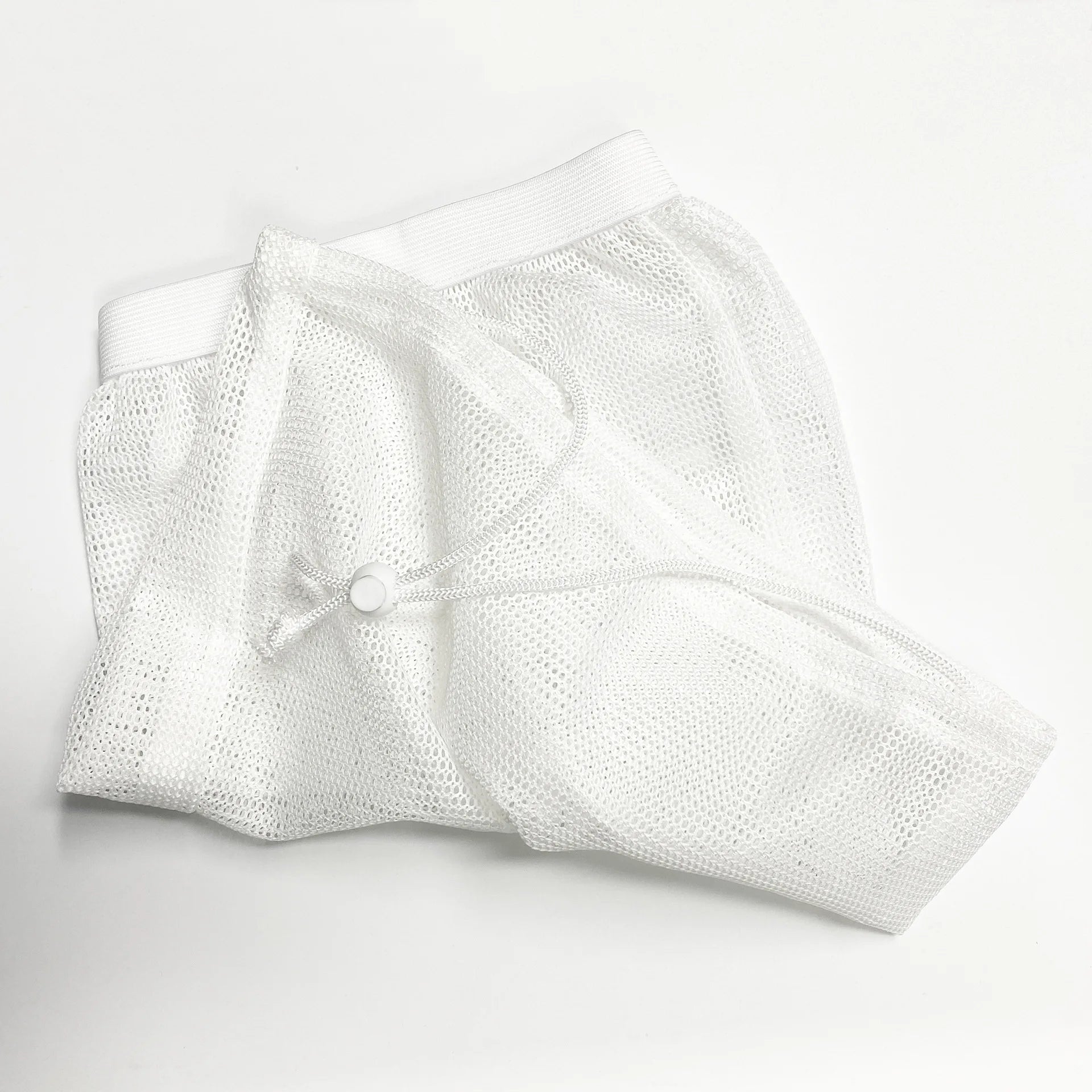 Curly Hair Drying Net Cap Drawstring Reversible Dryer Bag Quick Dry Qme white