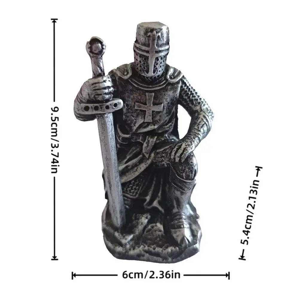 Knight Figure Cool Historical Resin Desktop Miniature Sculpture Qme bronzecoloured China Mainland