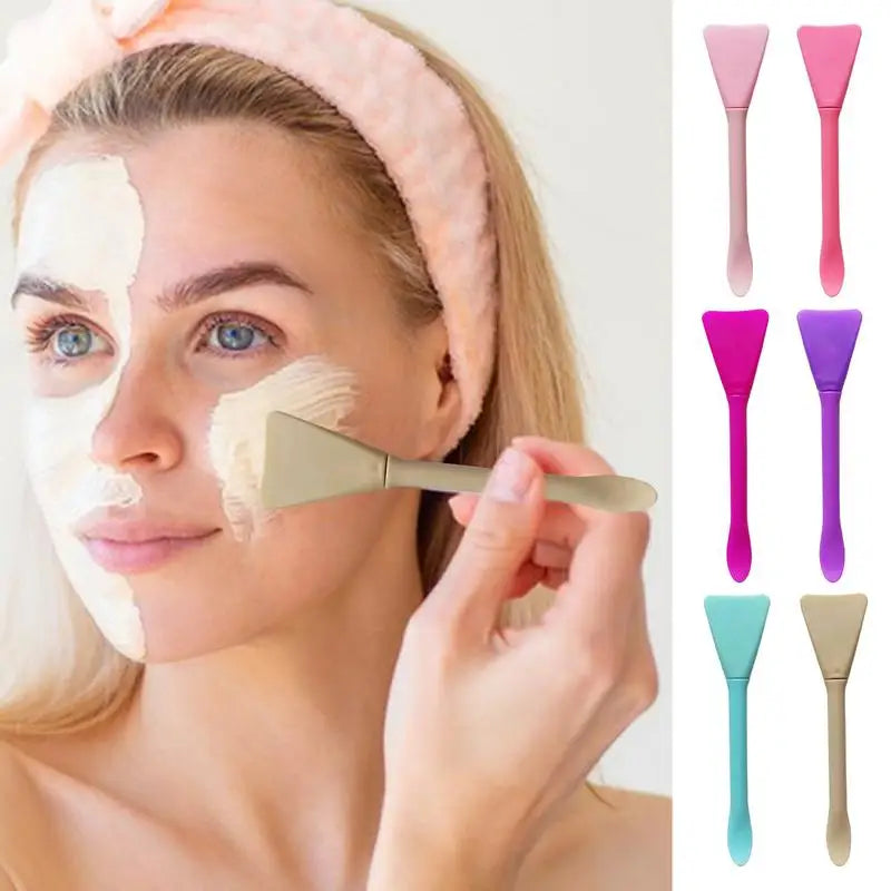 Silicone Mask Brush Double Head Skincare Spatula Face Reusable Clay Qme