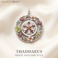 Pendant Colourful Stones Flowers Amulet Brand Fine Jewelry Europe 925 Sterling Silver Bohemia Gift For Woman Qme Default Title