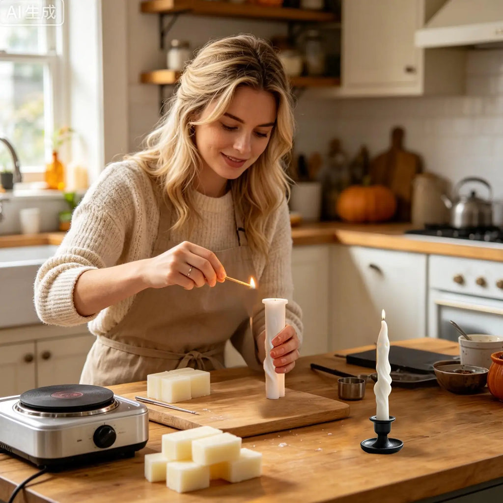 Spiral Candle Mold Silicone Halloween Spiral Ghost Shape DIY Wax Mold For Home Apartment Living Room Bedroom Gathering Party Qme