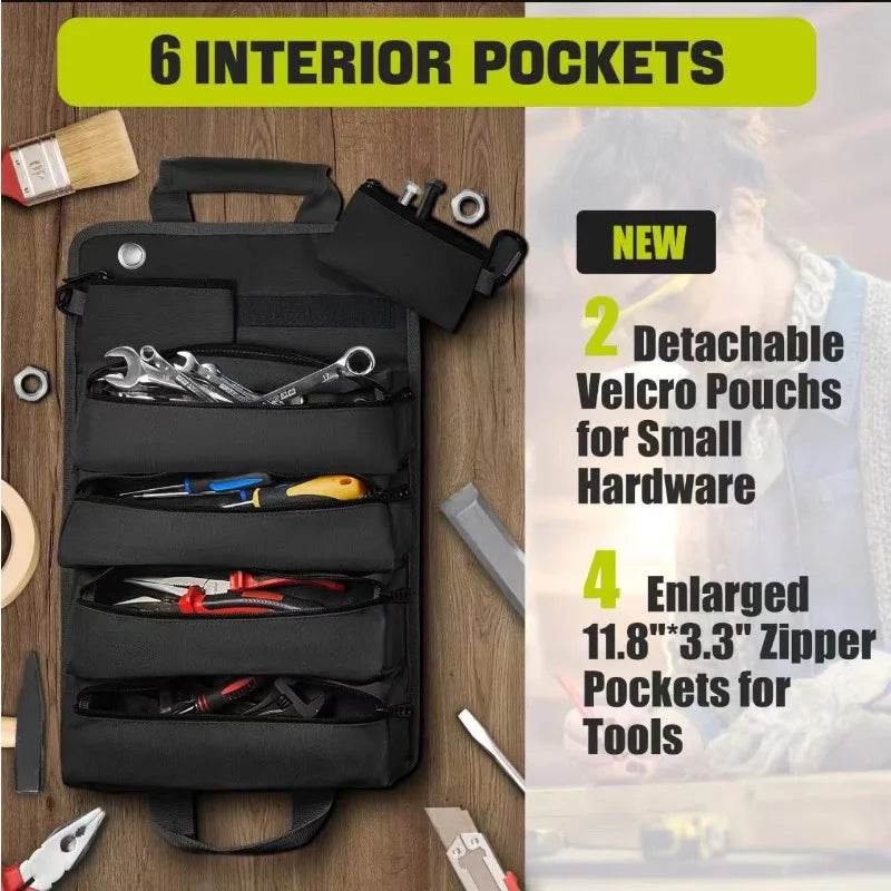 Portable Roll-up Tool Car Garage Workshop Durable Multi-purpose Qme