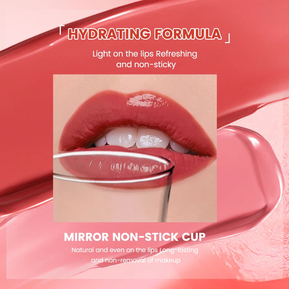 8 Colors Crystal Mirror Watery Lipgloss Waterproof Moisturizing Glossy Lip Glaze Makeup Sexy Red Purple Lip Gloss Tint Cosmetics Qme
