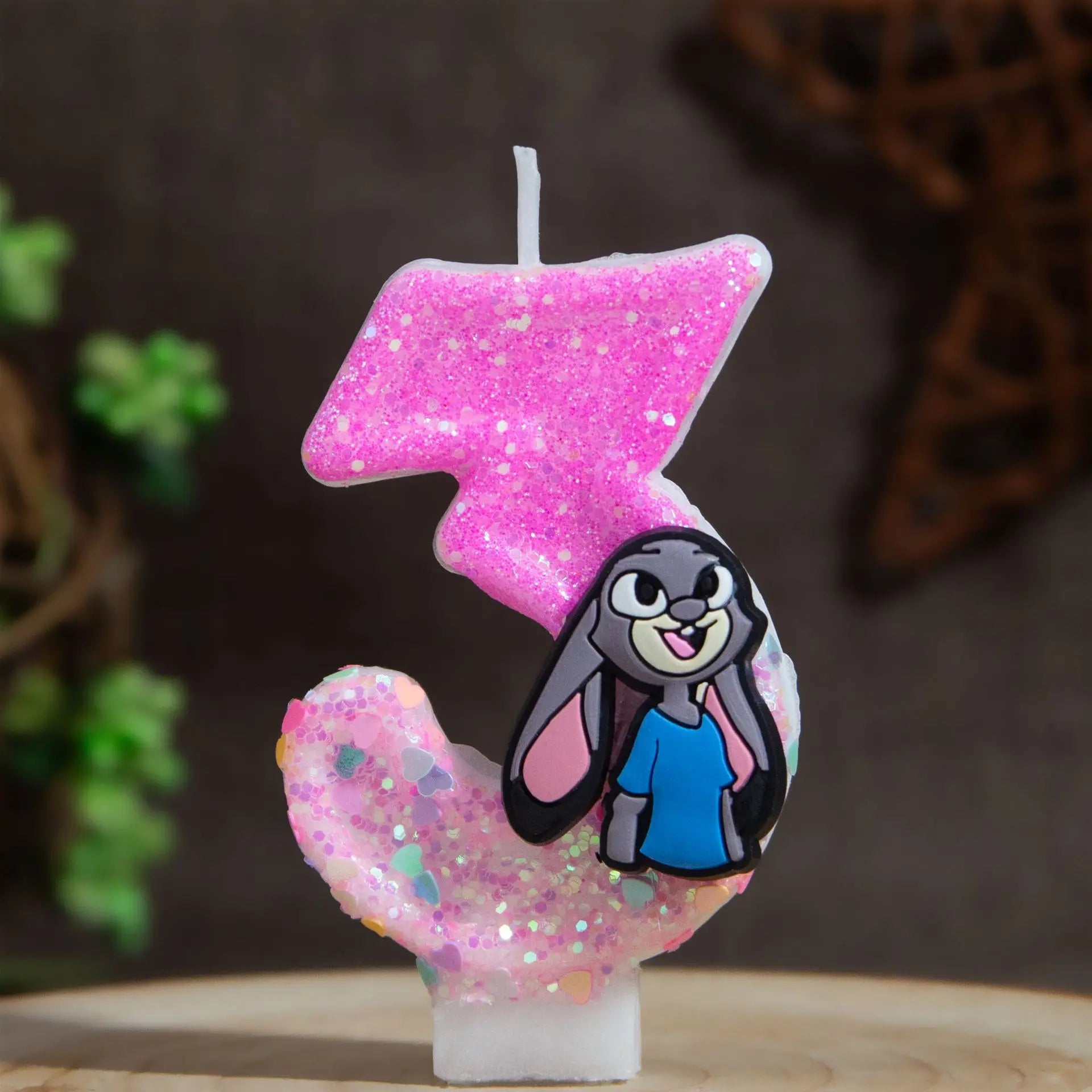 Judy Rabbit Birthday Candles Number 0-9 Cake Holiday Mood Lighting Qme 3