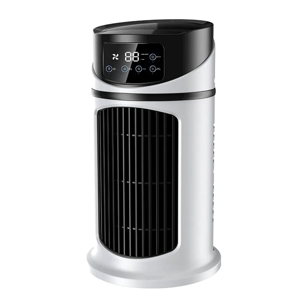3 in 1 Quiet Cooling Desk Fan 6 Speeds Adjustable Circulation Wind Air Cooler Cooling Fan for Office Bedroom Desktop Qme WHITE