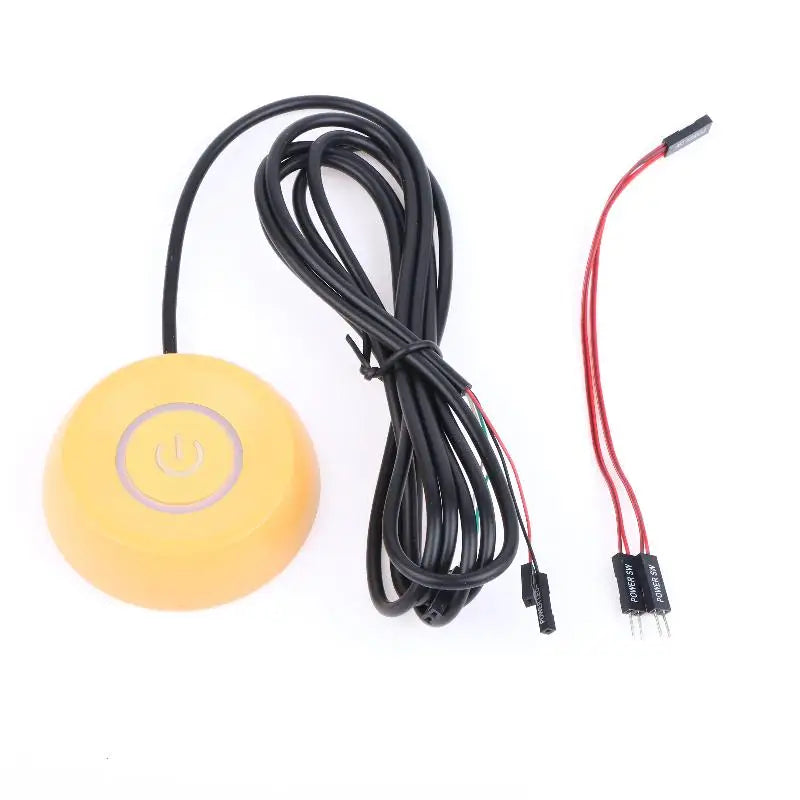 External Desktop Power Switch Button LED Convenient Off Control Qme Orange