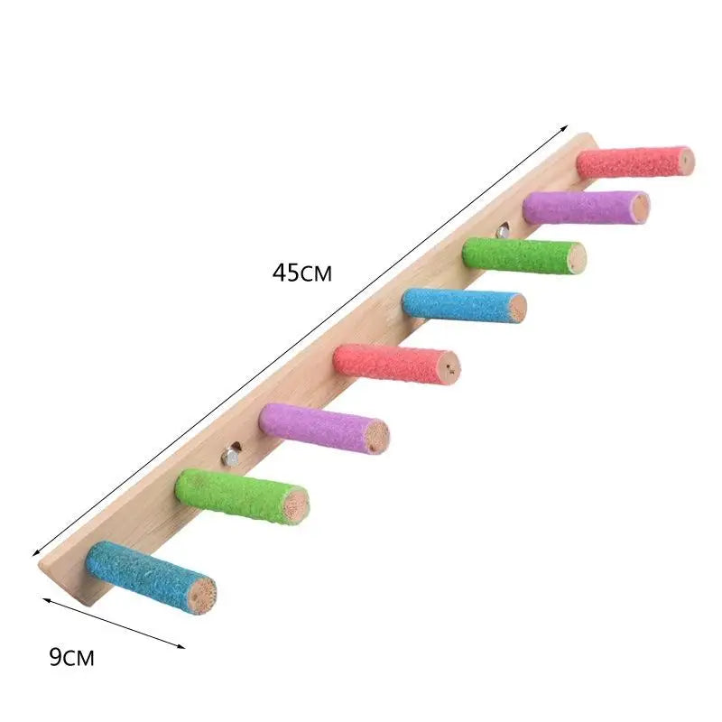 Teeth Grinding Pole Stand Toy Interactive Bird Accessories 6 8Step Qme A3