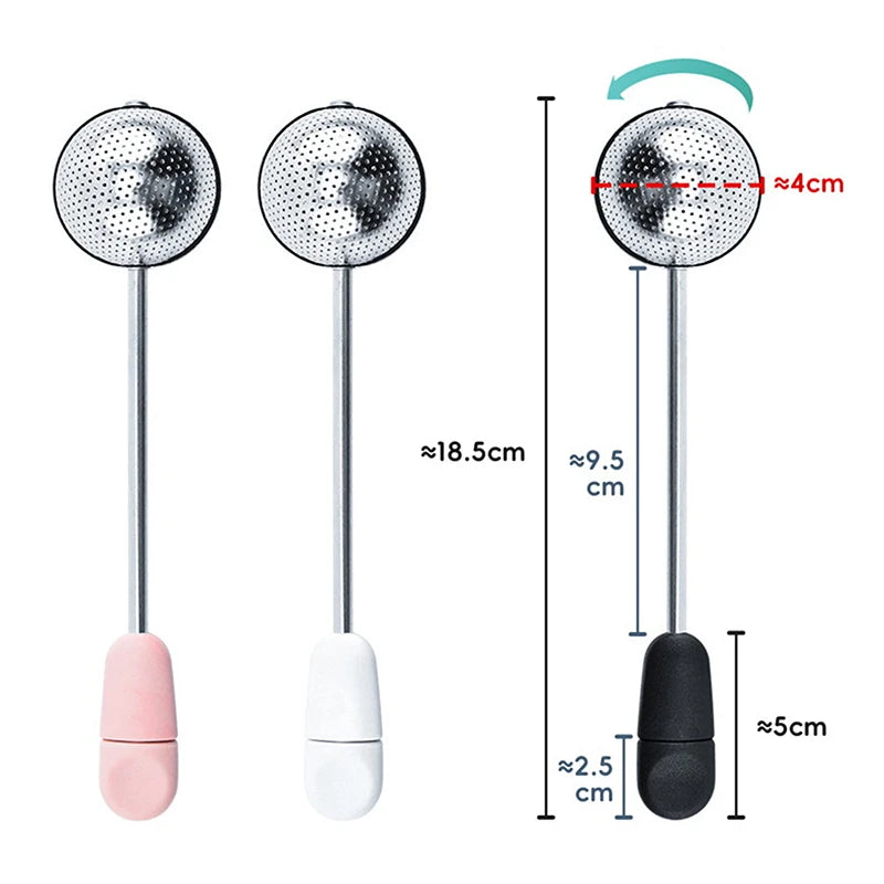 Tea Ball Strainer Filter Mesh Coffee Grounds Portable Outdoor 304 Qme