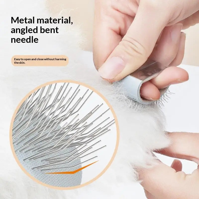 Pet Mini Needle Cleaning Comb Clean Supplies Dog Cat Easy Open Knots Qme