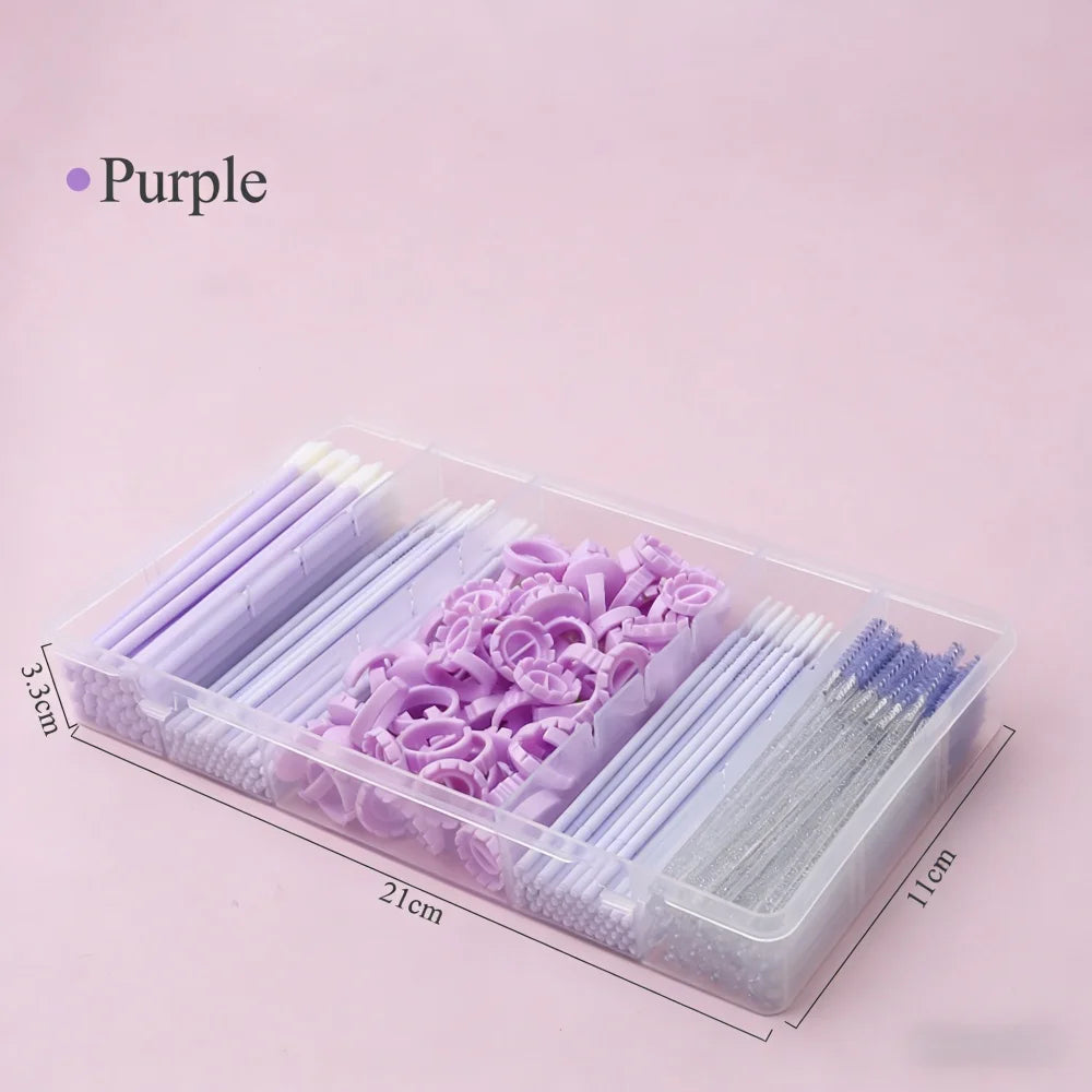 NATUHANA Lash Extension Supplies Disposable Mascara Wands Glue Rings Qme PURPLE