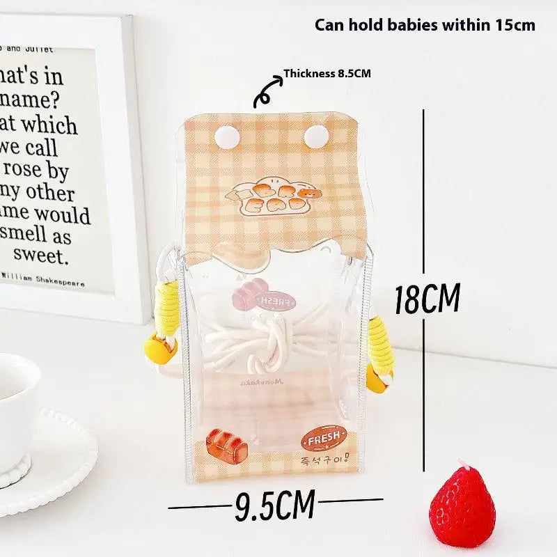 Cute Cartoon Toy Bag PVC Badge Display Portable Decorative Bag Qme