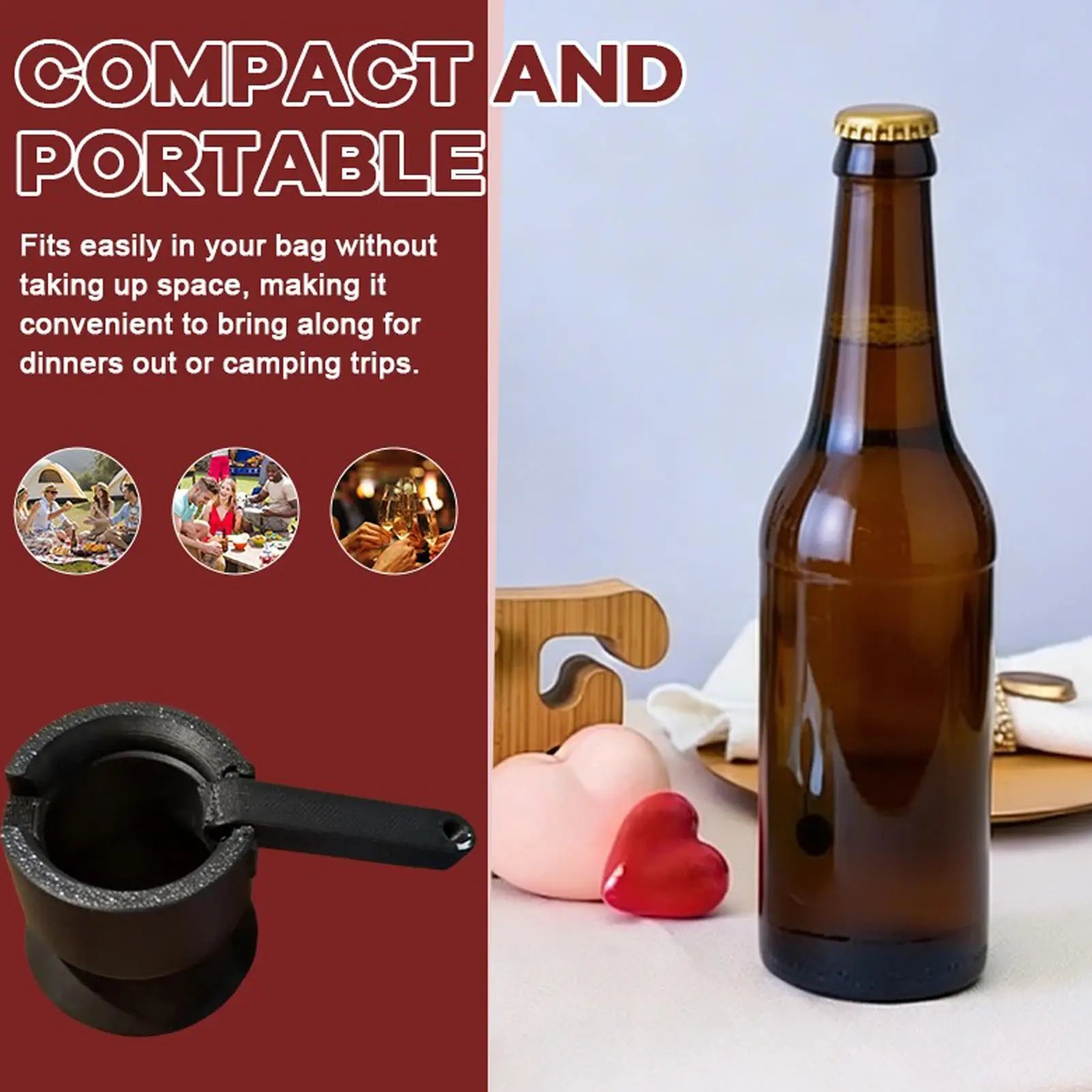 Bottle Lid Opener Ergonomic Labour-saving Kitchen Gadget Hand Tool Qme