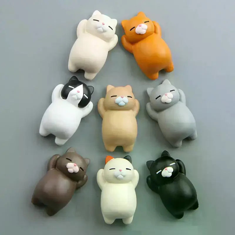 Cartoon Cat Creative 3D Magnetic Fridge Magnet, Decorative Fridge Magnet, Kitchen And Home Decoration Qme