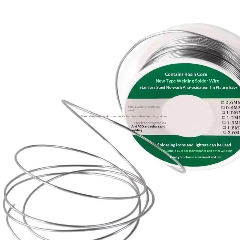 20/100g Low Temperature Solder Wire - Easy Melt Silver Cored Welding Rod, No Flux Soldering Wire for Electronics & Phone Repair Qme