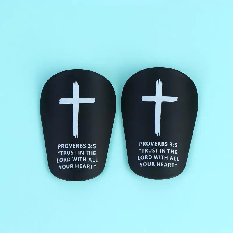 1Pair Christ Shin Guards Bibleverse Soccer Football Protective Pads Qme B 8x5cm
