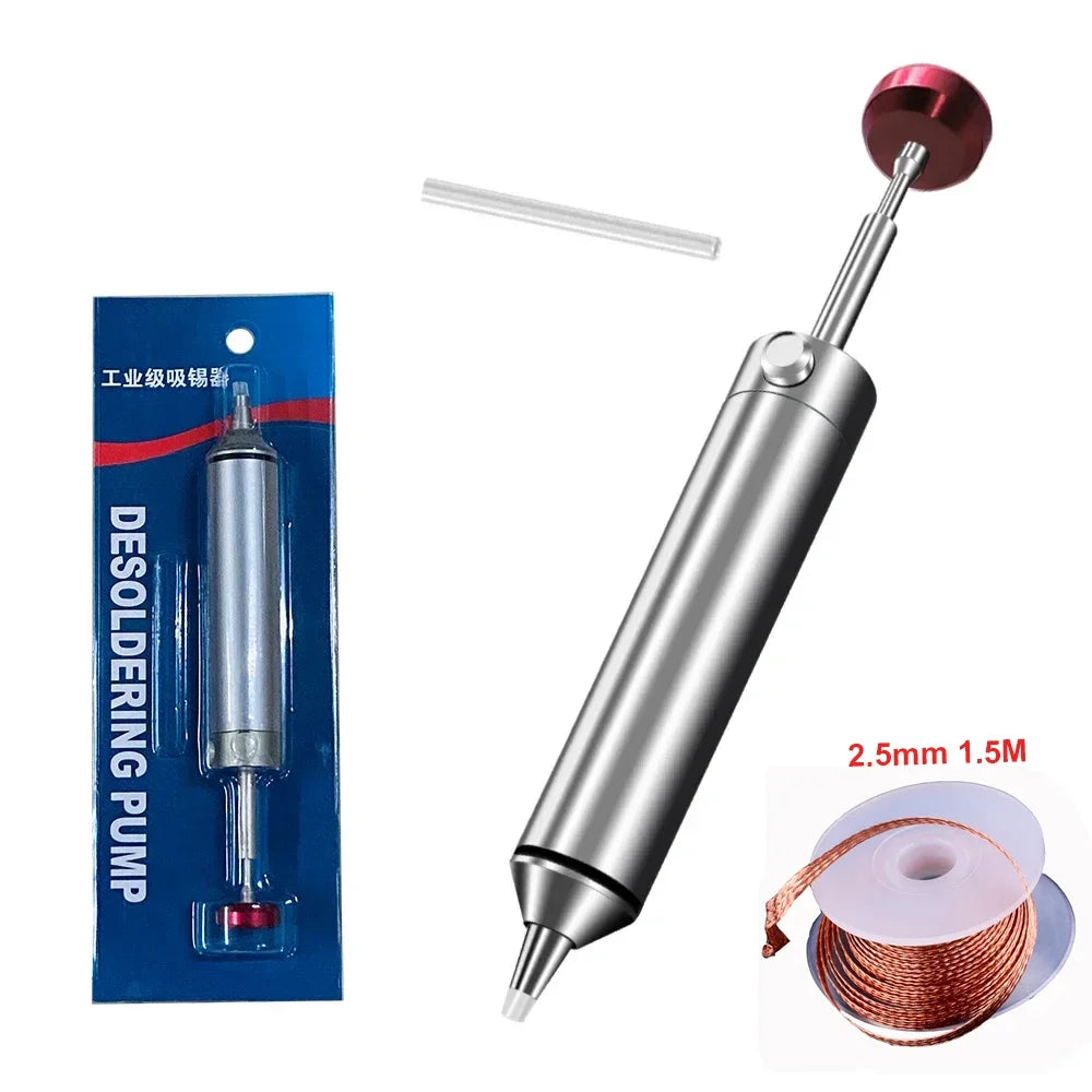 LEFAVOR Aluminum Powerful Desoldering Pump Suction Tin Gun Soldering Qme Q4