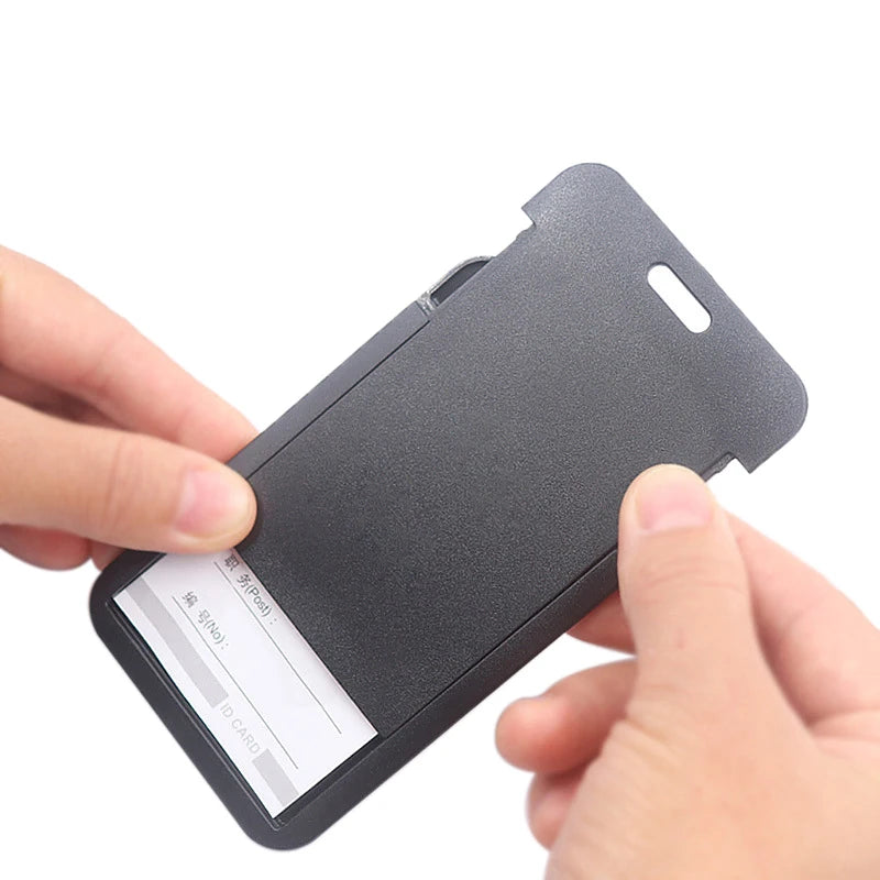 Sophisticated Document Card Holder Men Women Premium Retractable Qme