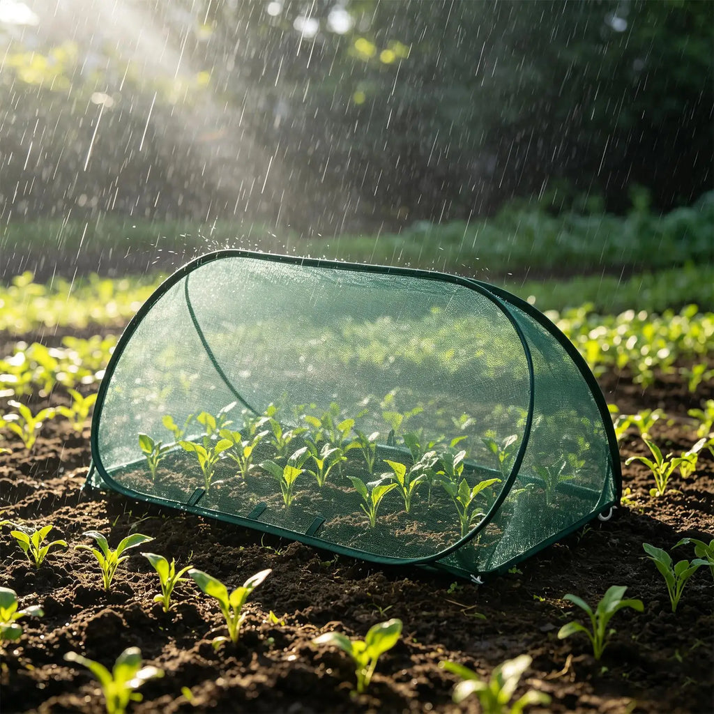 Folding Plant Protection Netting Anti-frost Pop Up Mesh Plant Cage Breathable Insect-proof Plant Shade Cover Flower Beds Qme