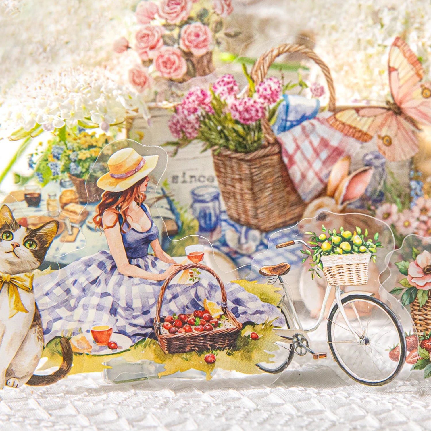 30 Sheets/Pack Cute Girls Daily Life Stickers for Journal Scrapbooking DIY Notebook Decoration Office School Stationery Craft Qme