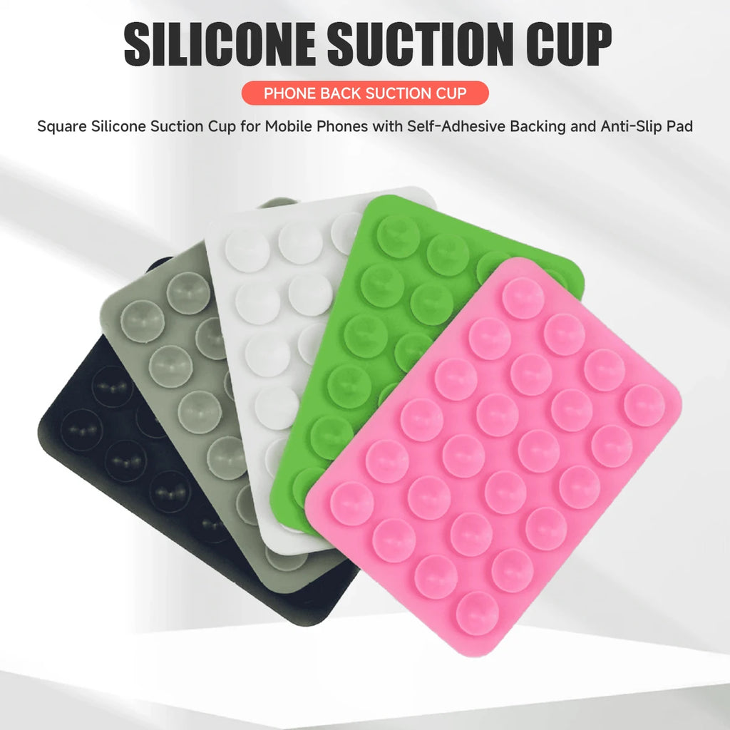 Double-Sided Suction Cup Phone Mount, Silicone Suction Phone Case Adhesive Sticky Phone Grip Hands-Free Phone Grip Phone Stand Qme
