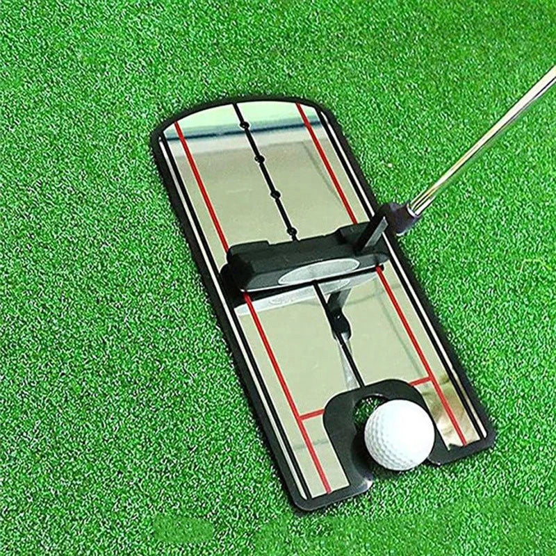 Golf Eye Line Practice Swing Training Aids Putting Alignment Mirror Qme