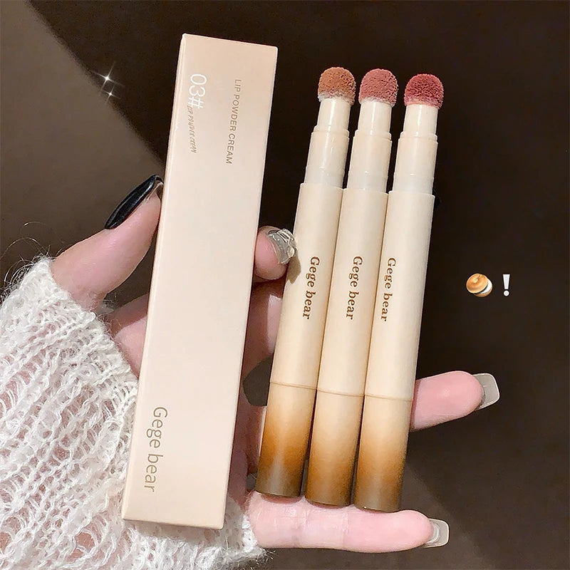 Gege Bear Velvet Matte Lip Powder Cream Long-Lasting Moisturizing Lipstick Autumn-Winter Color Natural-Looking Lip Stain Qme