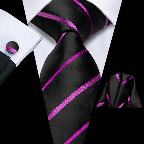 Tie Men 3-Piece Wedding Accessories Cufflinks Pocket Handkerchief Qme DPTH-LDSN3867