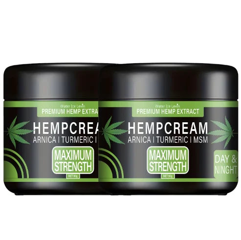 Premium Hemp Extract Cream with Arnica, Turmeric & MSM for Soothing Skin Relief, Nourishing & Moisturizing. Qme green 50g