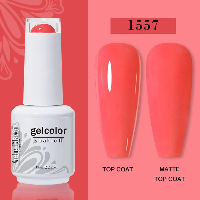 Arte Clavo15ml Gel Nail Polish Burgundy Red Brown Chocolate Art Soak