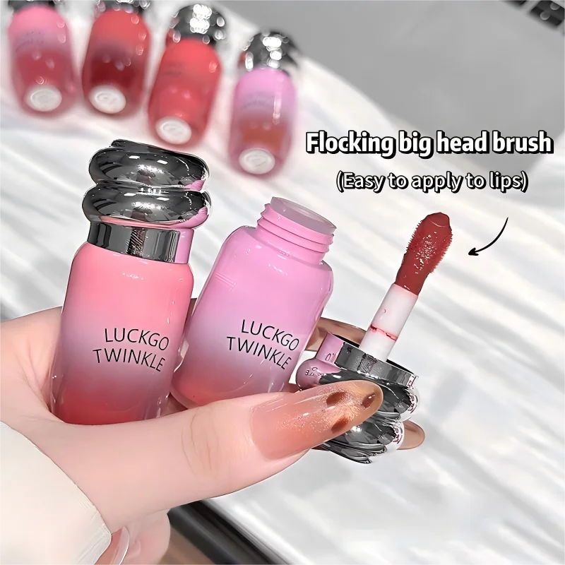 6-color Mirror Water Light Lip Glaze 6 Colors Highly Pigmented Stain Qme