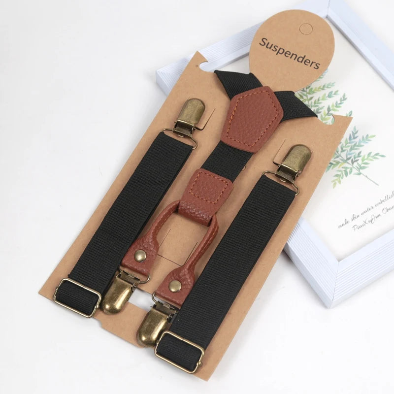 New Suspenders for Children Pants Apparel Kids Suspender Boys Girls Shirt Dress Wedding Party Clip-on Adjustable Y-back Braces Qme A-5
