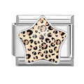 Trendy Zebra Pattern Star Leopard Print Purple Italian Charm Links Fit 9mm Stainless Steel Modular Bracelet DIY Making Jewelrys Qme Style 2