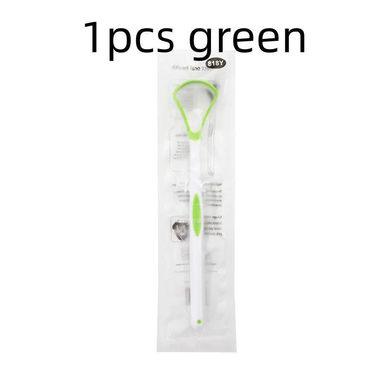 1/5/10/20pcs Grade Tongue Scraper Oral Care Device Removes Thick Coating Food Residue Bad Breath Prevention Tongue Cleaning Qme 1pcs green