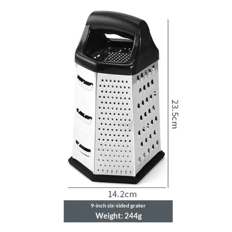 Multifunction Vegetables Box Grater Stainless Steel 6 Sides Slicer Qme A2