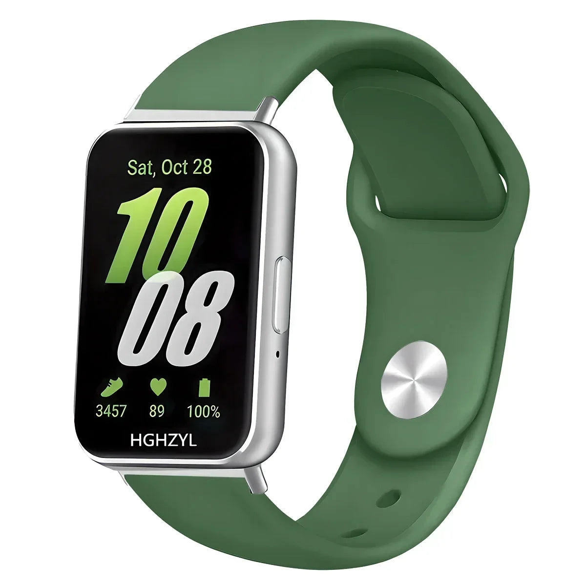 Silicone Strap For Samsung Galaxy Fit 3 Watch Band Wristband For Samsung Galaxy Fit 3 Bracelet Replacemen Qme PineGr For Galaxy Fit 3