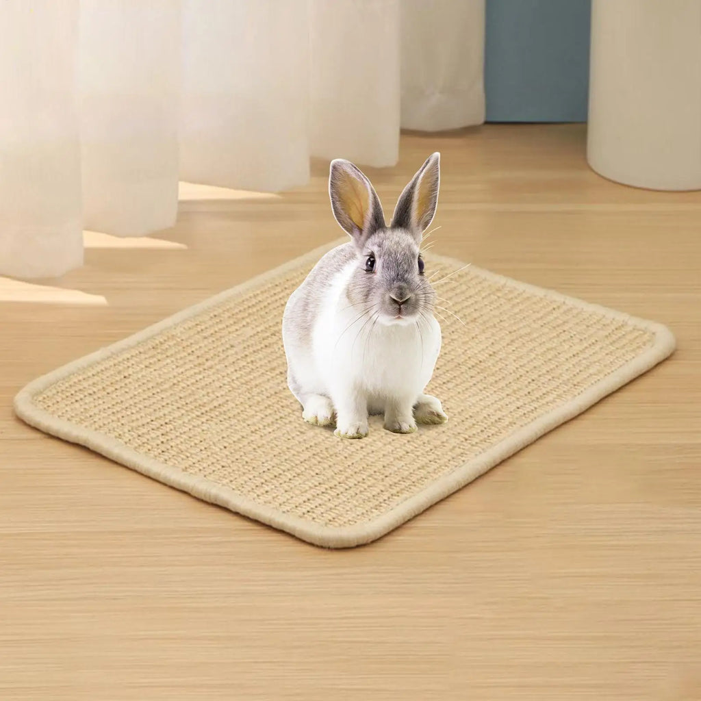 Bunny Scratch Pad Animal Scratch Pad Bunny Scratcher Natural Chew Toys Board Pet Supplies Furniture Protector Bedding Cage Qme