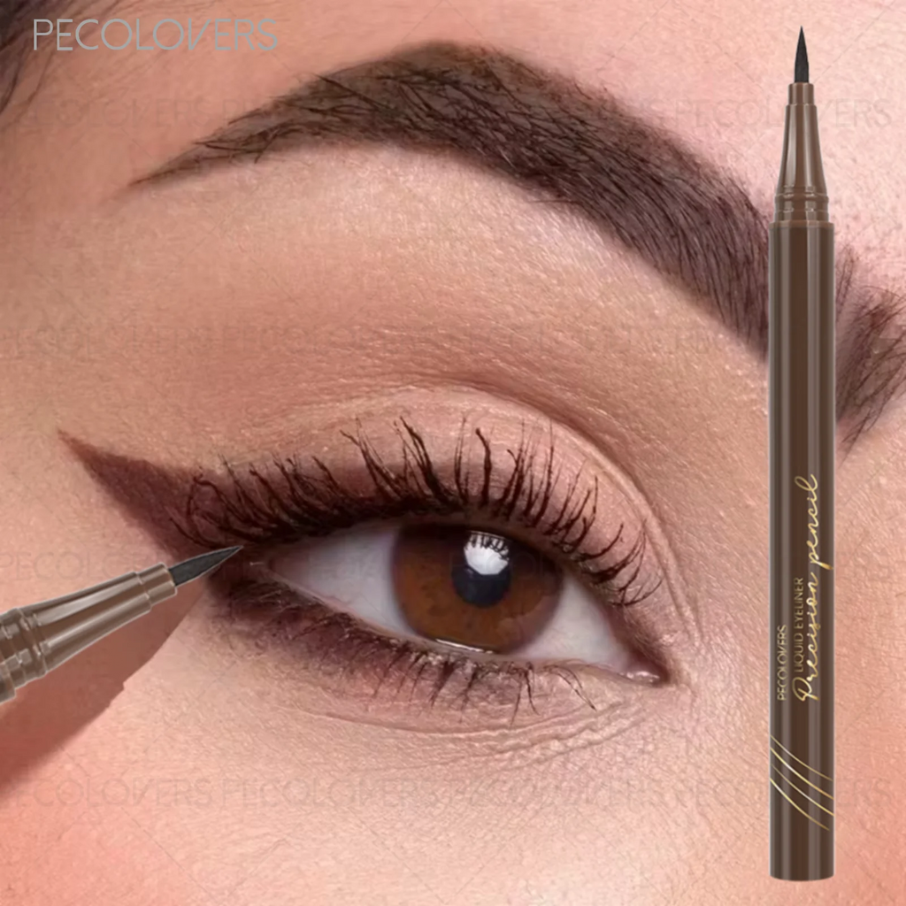 1 Pc Brown Liquid Eyeliner Pen, Waterproof and Sweat-proof, Natural Eye Makeup, Quick Drying Smooth To Apply, Eye Cosmetics Qme