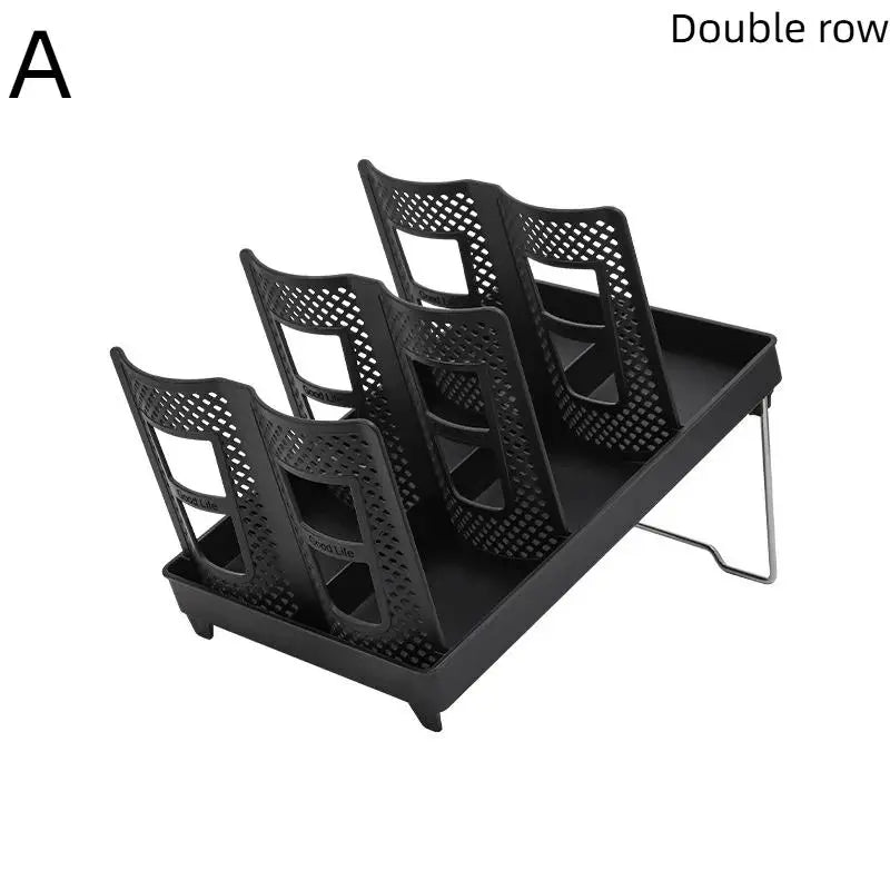 Detachable Multifunction Disposable Paper Cup Holder Single Double Qme Double A Black