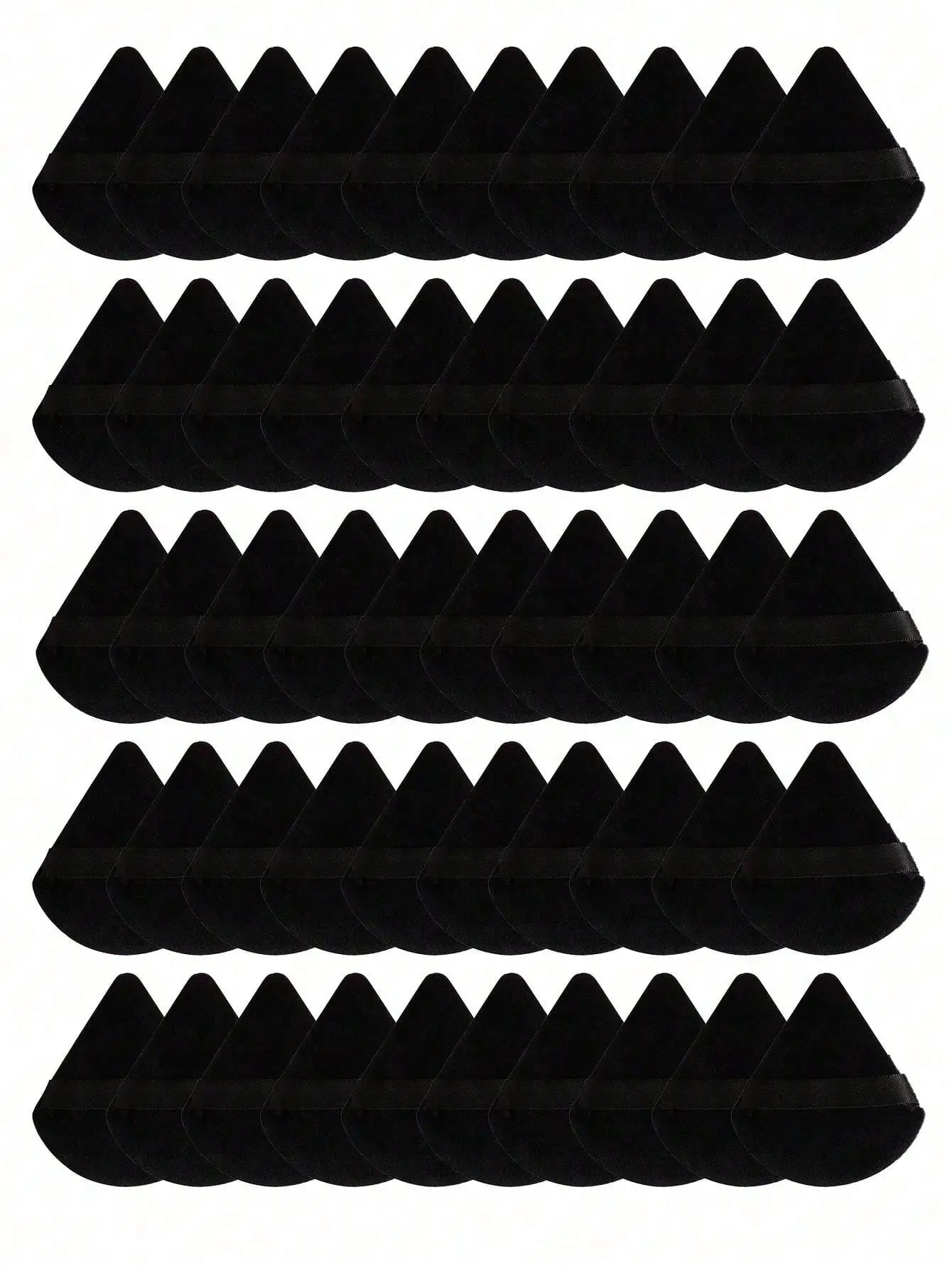 50 40 30 20 10 5 Triangular Velvet Puffs Reusable Face Eye Makeup Qme 50pcs
