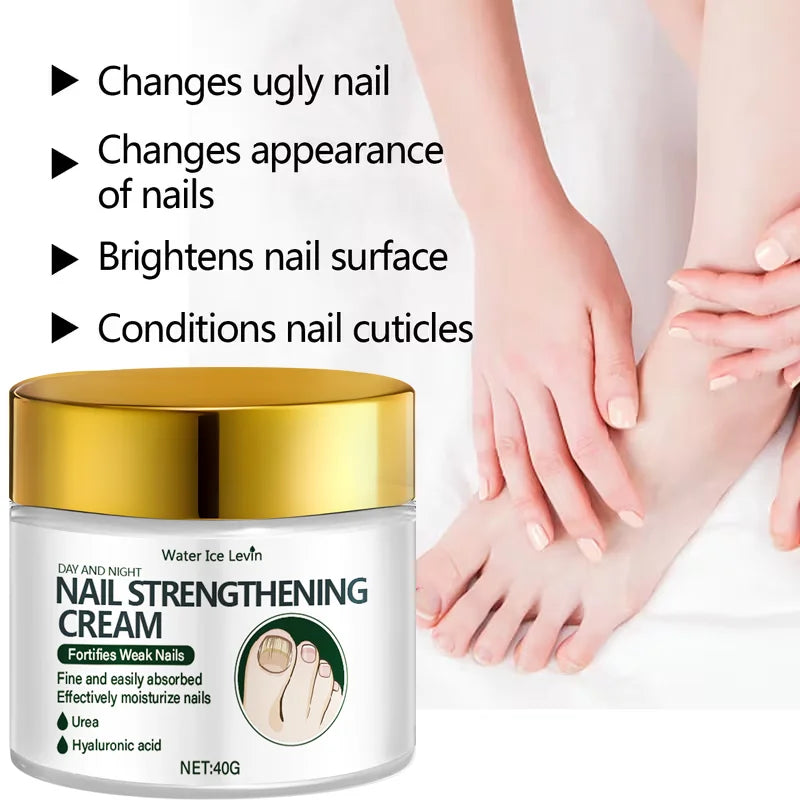 Day & Night Nail Strengthening Cream with Hyaluronic Acid & Urea - Effectively Moisturizes, Nourishes & Protects Nails & Skin. Qme