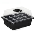 12 Hole Plastics Plant Pots Grow Box Seedling Gardening Sowing Tray Qme Black