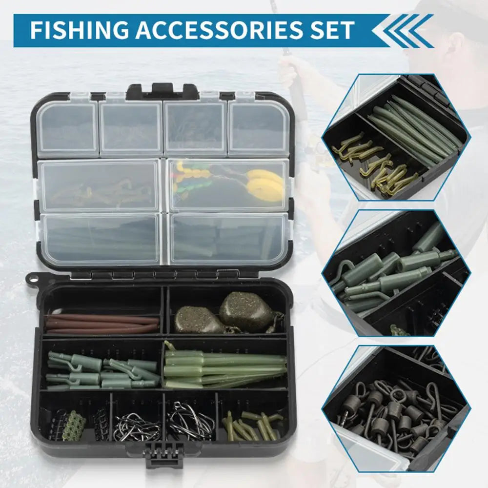 Small Fishing Tackle Box Portable Case Hooks Lure Baits Storage Box Containers Storing Swivels Jigs Hooks Sinker,10 Compartments Qme